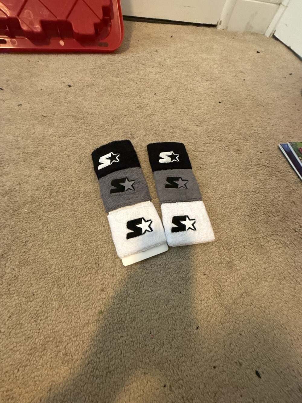 Starter 3-Pack Embroidered Logo Terry Cloth Athletic Wristbands